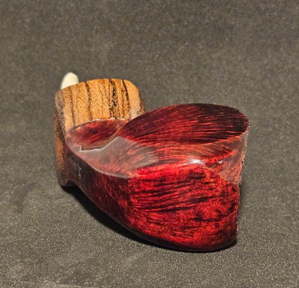Freehand Briar Pipe with Zebrano wood extension - Image 7