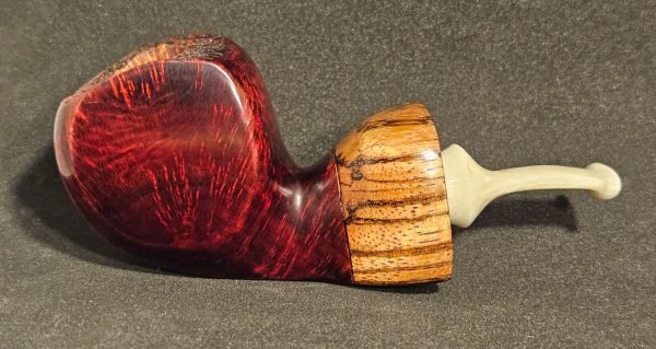 Freehand Briar Pipe with Zebrano wood extension - Image 6