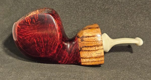 Freehand Briar Pipe with Exotic Wood extension