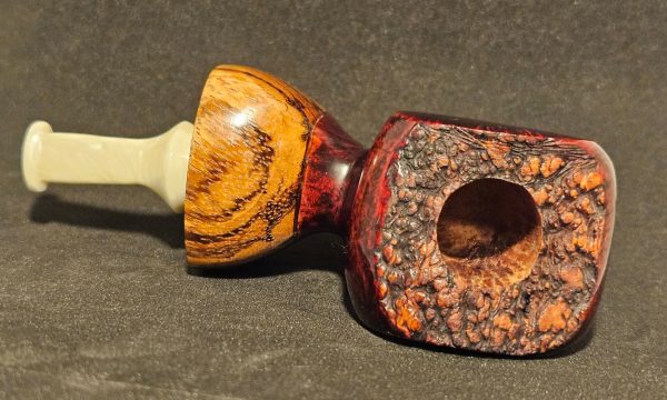 Freehand Briar Pipe with Exotic Wood extension