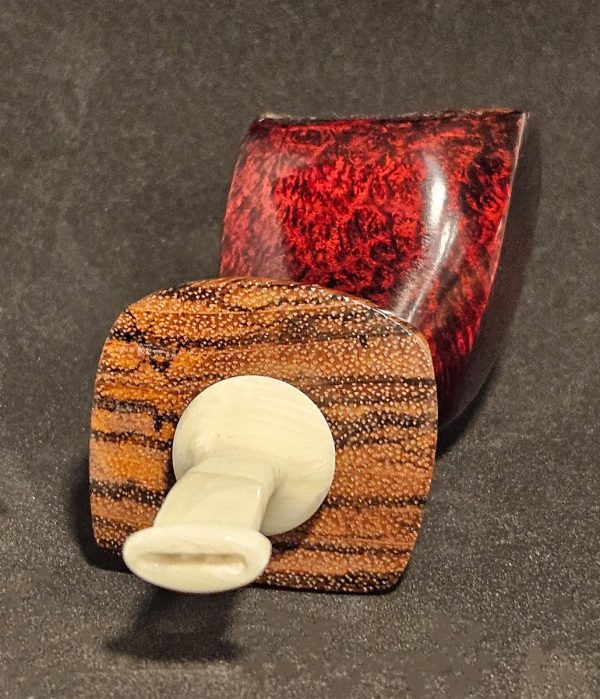 Freehand Briar Pipe with Exotic Wood extension